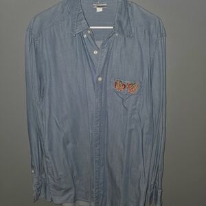 DISNEY ALL ABOARD GRAND CIRCLE TOUR MAIN ST. XL DENIM SHIRT (See Photo #2)